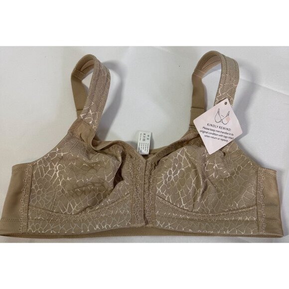 Playtex 18 Hour 36B Posture Boost Wire Free Front Closure Bra Beige NEW - Picture 1 of 13